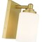 Z-Lite Soledad Wall Sconce, 1-Light, 4.5 In.W x 6 In.L x 7.5 In.H, Brushed Gold/White 485-1S-BG - alternate 4